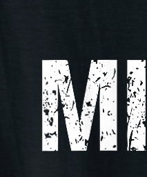 Millions Billions Trillions Original White Distressed Artwork Original white distressed three-line MILLIONS BILLIONS TRILLIONS lettering on the front of a black T-shirt